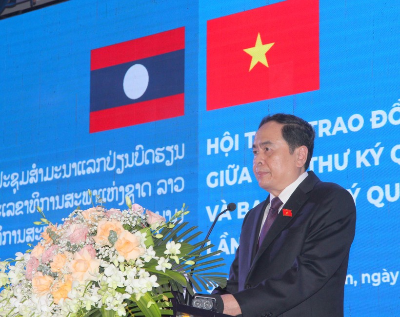 Ông Trần Thanh Mẫn - Ủy viên Bộ Chính trị, Phó Chủ tịch Thường trực Quốc hội phát biểu tại hội thảo.