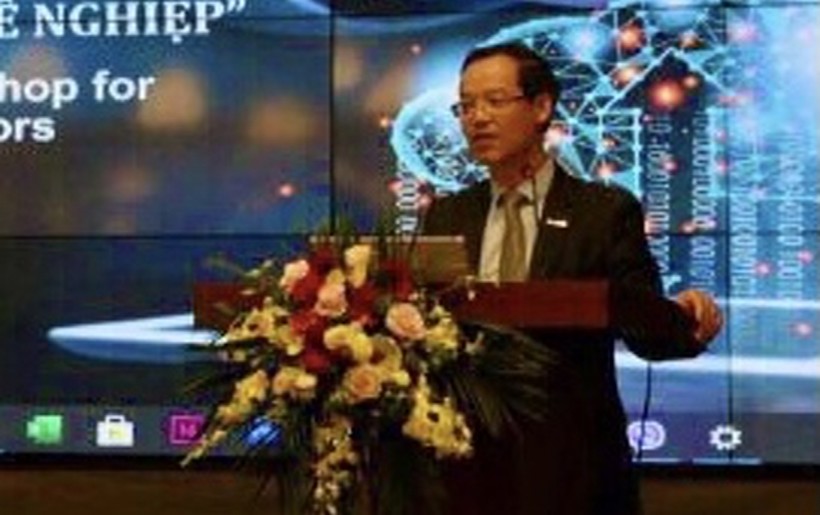 TS Trương Anh Dũng - Tổng cục trưởng Tổng cục GDNN phát biểu tại hội nghị