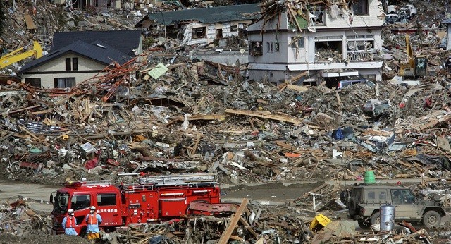 Cảnh tượng sau thảm họa động đất ở Nhật Bản năm 2011