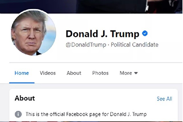 Tài khoản của TT Trump Facebook đã được trả lại.