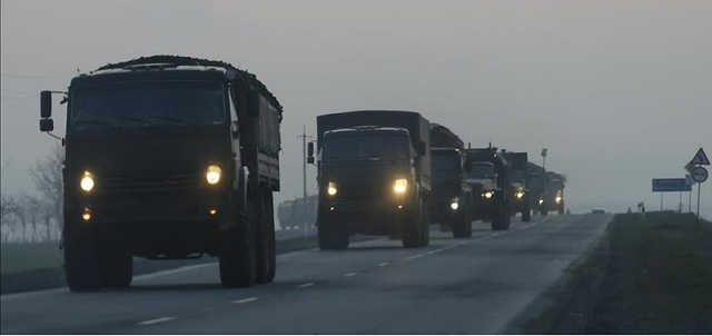Đoàn xe của lực lượng Nga.