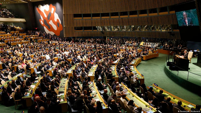 Cuộc họp của Đại hội đồng Liên hợp quốc.