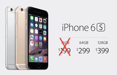 Apple vẫn không khai tử iPhone 16 6s GB để tối ưu lợi nhuận và khiến bản 64 GB bán chạy hơn (giá cao hơn).