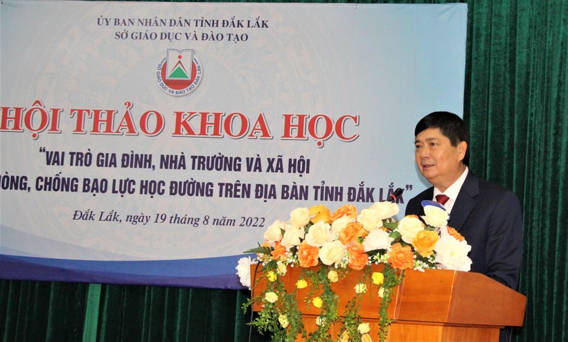 Giám đốc Sở GD&ĐT Phạm Đăng Khoa phát biểu khai mạc Hội thảo.