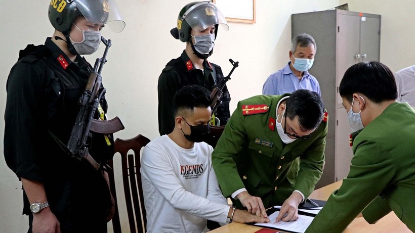 Nguyễn Công Dũng thời điểm bị cơ quan chức năng bắt giữ.