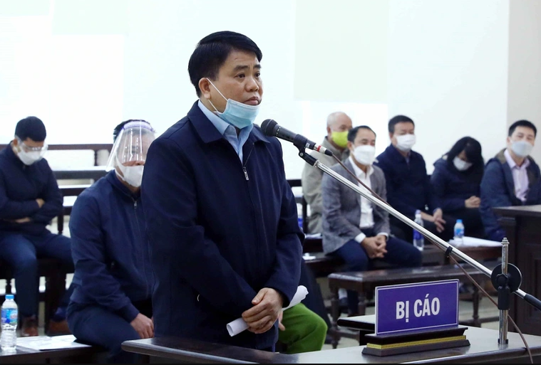 Ông Nguyễn Đức Chung tại phiên tòa xét xử trước đó.