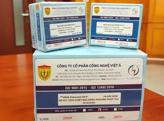 Sản phẩm kit test Covid-19 của Công ty Việt Á.