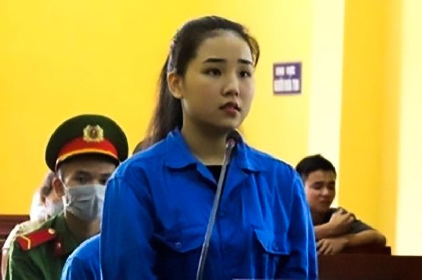 Trần Thị Diệu Huyền tại phiên tòa xét xử.