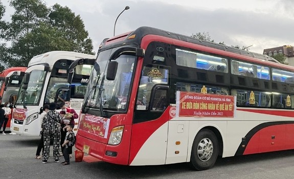 Formosa Hà Tĩnh tổ chức đưa đón công nhân về quê ăn Tết