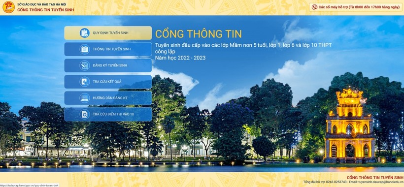 Cổng thông tin tuyển sinh đầu cấp thành phố Hà Nội