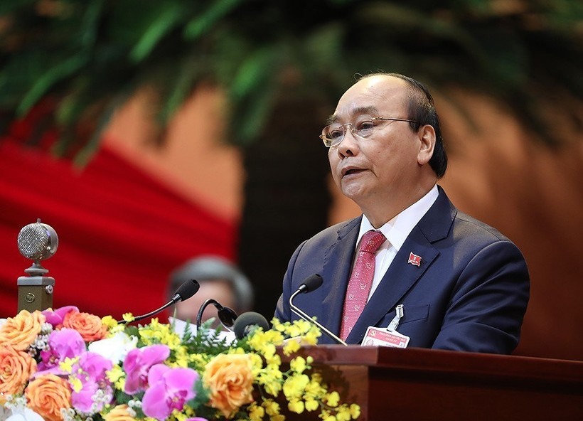 Thủ tướng Nguyên Xuân Phúc phát biểu khai mạc Đại hội.