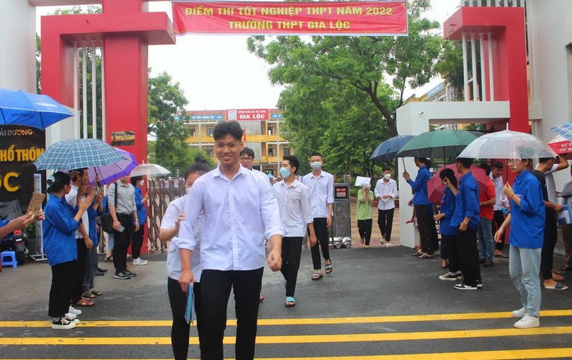 Thí sinh tham dự Kỳ thi tốt nghiệp THPT tại Điểm thi Trường THPT Gia Lộc (Hải Dương)