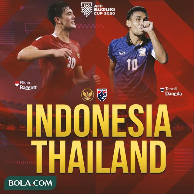 Indonesia và Thái Lan sẽ đá lượt đi chung kết vào ngày 29/12 (Ảnh Bola).