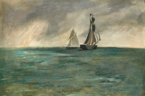 Bức Sturmische See (Stormy sea, 1873) của Edouard Manet