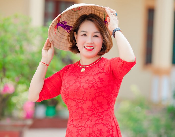 Cô Trần Thị Đa - Hiệu trưởng Trường Tiểu học Nhân Thành, huyện Yên Thành, Nghệ An.