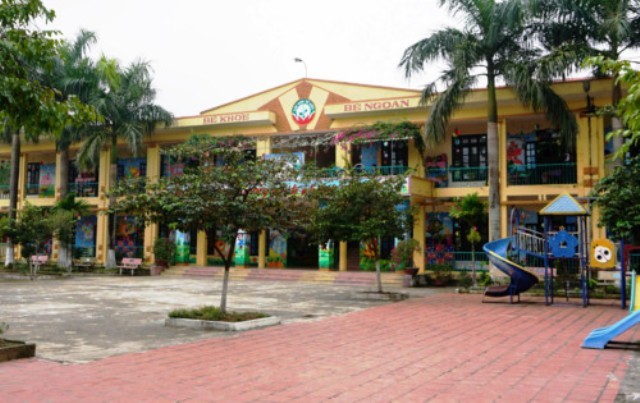 Trường Mầm non Quảng Thắng - nơi hiệu trưởng nhà trường bị cách chức.