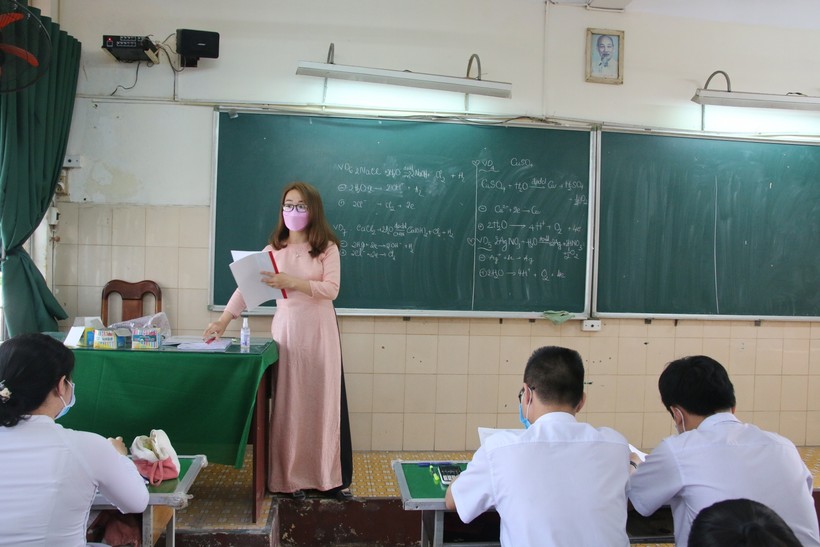Một tiết học tại Trường THPT Nguyễn Công Trứ, quận Gò Vấp, TPHCM. Ảnh: Nam Sơn