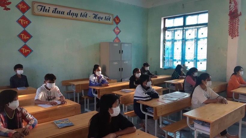 Trường PTDTNT THCS Bố Trạch (Quảng Bình) thiếu phòng học chính và các phòng học chức năng. Ảnh: NTCC