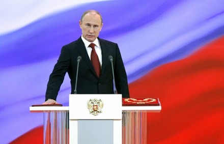 Ông Vladimir Putin tại lễ tuyên thệ nhậm chức Tổng thống Liên bang Nga.