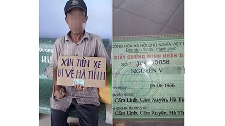 Sự thật bất ngờ về người đàn ông “xin tiền xe về Hà Tĩnh”