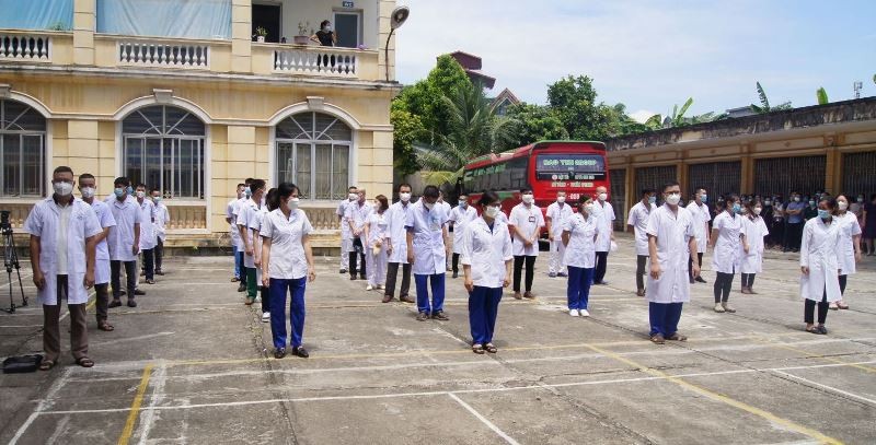 Tỉnh Tuyên Quang đã lựa chọn 35 cán bộ, nhân viên y tế trong hơn 100 đơn xin tình nguyện hỗ trợ TP Hồ Chí Minh. Ảnh: Sở Y tế Tuyên Quang.