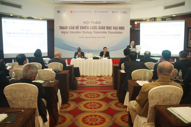Hội thảo tham vấn cho xây dựng Chiến lược tổng thể phát triển giáo dục ĐH Việt Nam