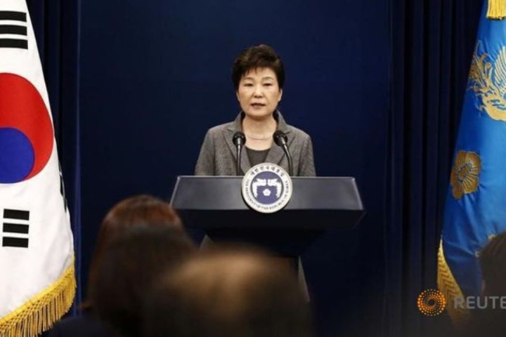 Tổng thống Hàn Quốc Park Geun-hye phát biểu tại Nhà Xanh vào ngày 29/11/2016