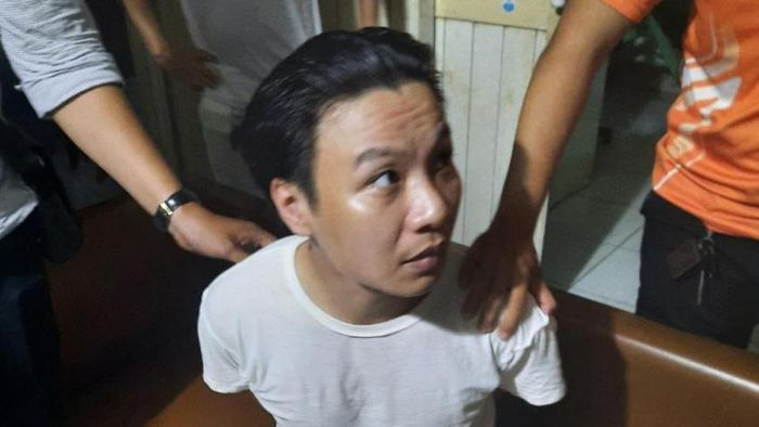 Danh bị Công an bắt giữ khi đang ở một Trung tâm cai nghiện ma túy thuộc địa bàn TP Thuận An, tỉnh Bình Dương. Ảnh: C.A