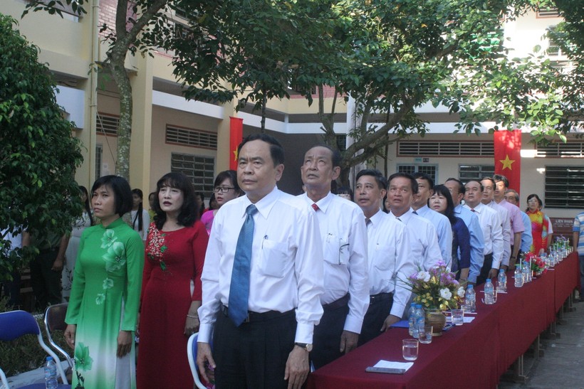  Chủ tịch Ủy ban Mặt trận Tổ quốc Việt Nam Trần Thanh Mẫn dự lễ khai giảng tại Hậu Giang