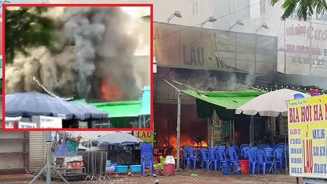 Hà Nội: Cháy dữ dội tại quán bia, 1 nữ nhân viên tử vong