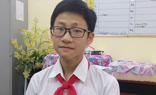 Em Ngô Duy Khánh, học sinh lớp 7C7, Trường THCS Trương Công Định, quận Lê Chân