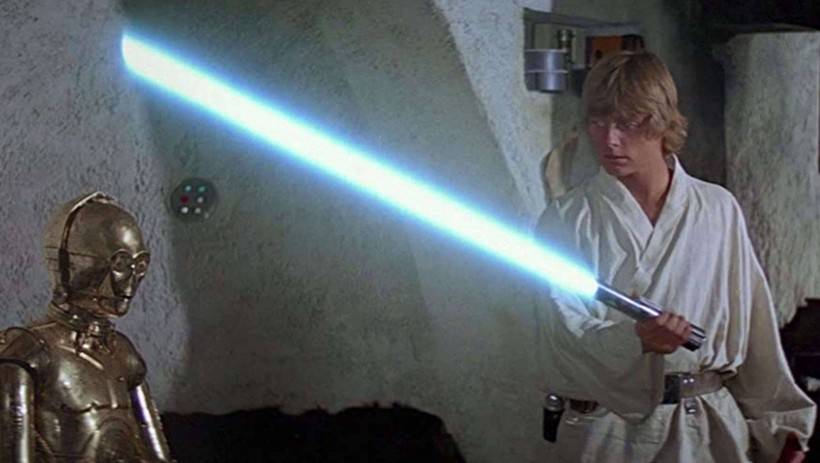 Thanh gươm laser trong phim “Chiến tranh giữa các vì sao”.