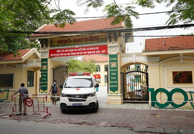 Cổng trường THPT Ngô Quyền (ảnh minh họa)